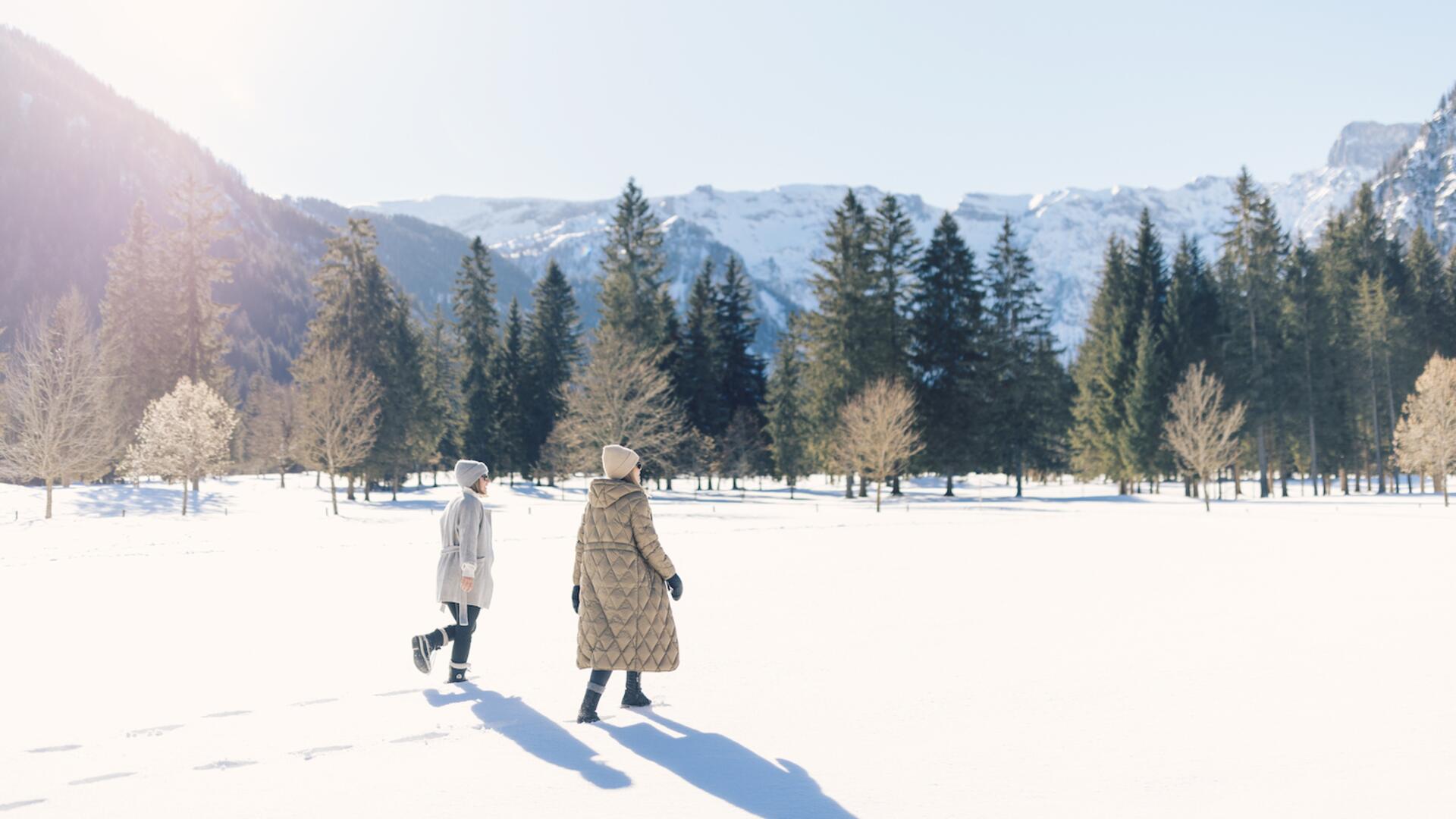 Winter hike at Lake Achensee