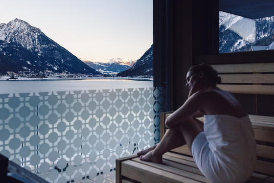 panorama sauna winter vacation Tyrol