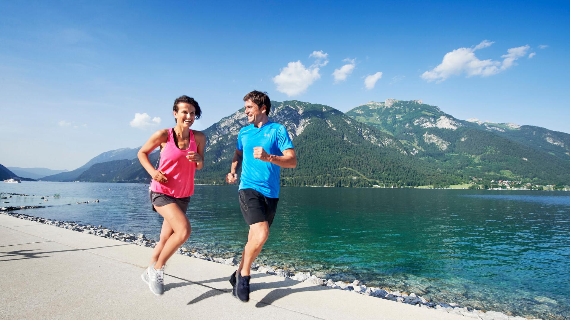 running at lake Achensee