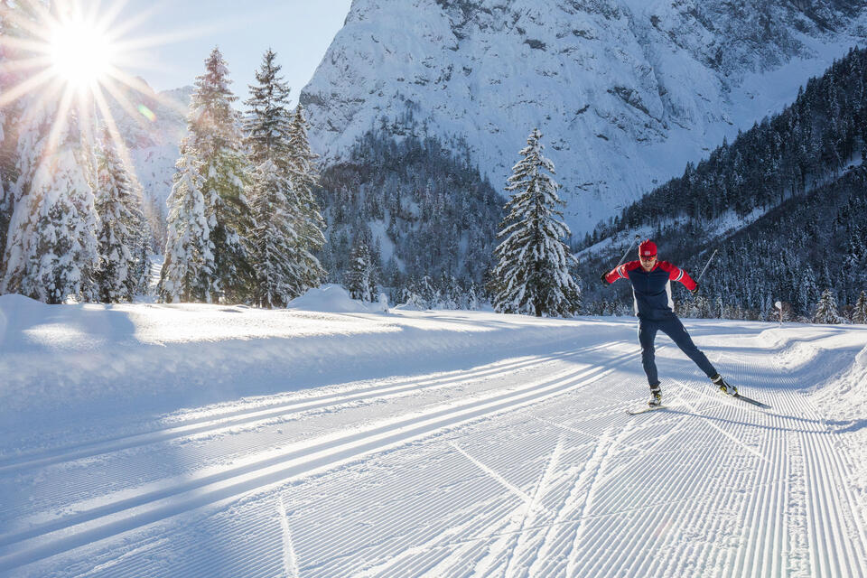 cross-country skiing on holiday in Pertisau